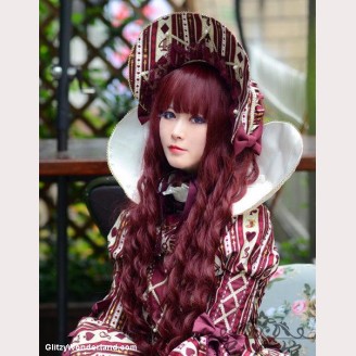 Burgundy Gothic Lolita Curly Hair Wig